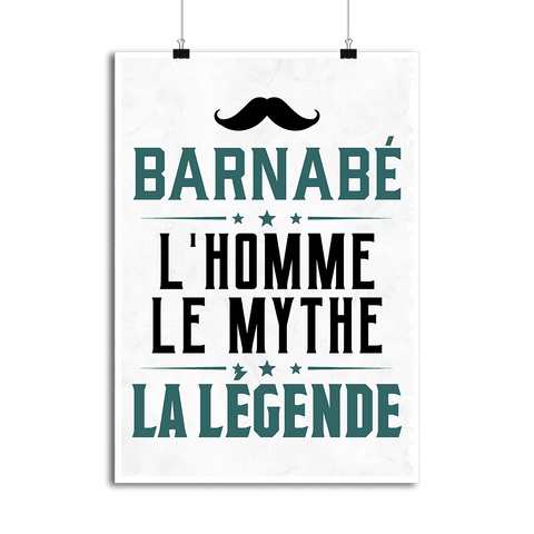 Affiche barnabé l'homme le mythe la légende