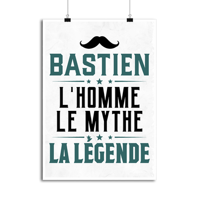 Affiche bastien l'homme le mythe la légende