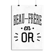 Affiche beau-frère en or