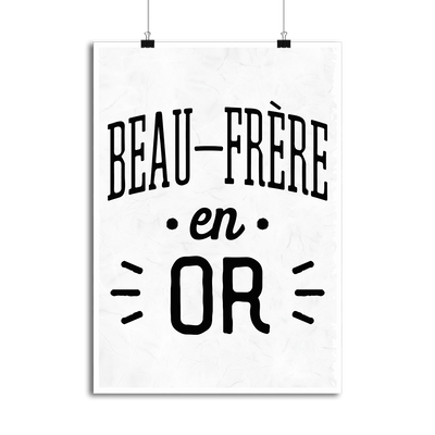 Affiche beau-frère en or