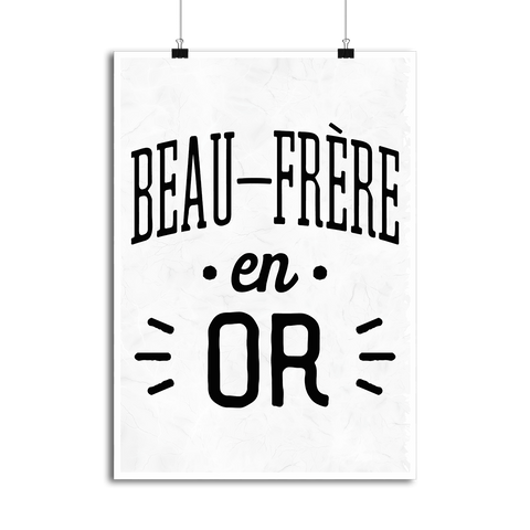 Affiche beau-frère en or