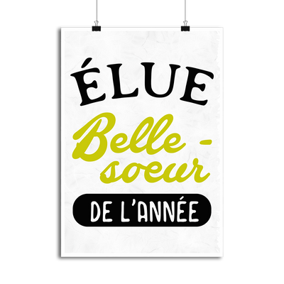 Affiche belle-soeur de l'année