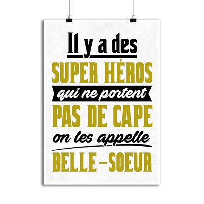 Affiche belle-soeur super héro