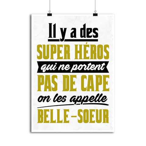 Affiche belle-soeur super héro