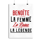 Affiche benoîte la femme la reine la légende