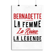 Affiche bernadette la femme la reine la légende