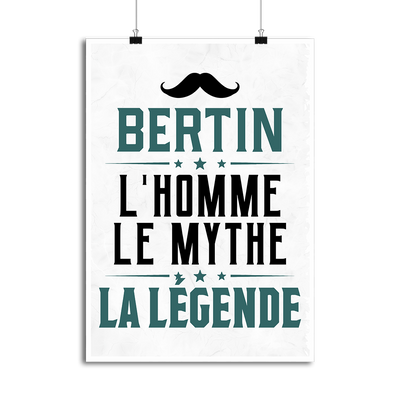 Affiche bertin l'homme le mythe la légende