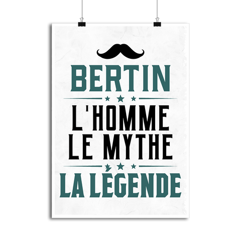Affiche bertin l'homme le mythe la légende