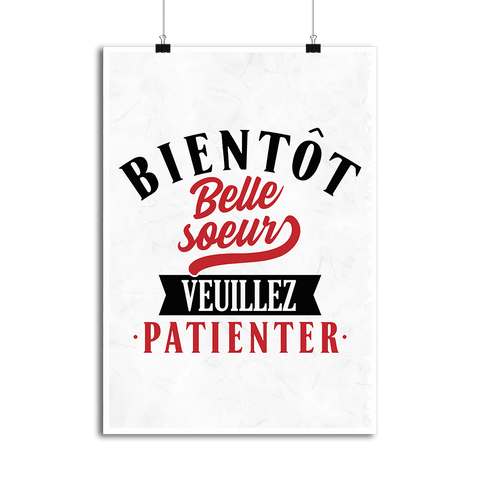 Affiche bientôt belle soeur