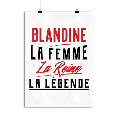 Affiche blandine la femme la reine la légende