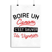 Affiche boire pour sauver
