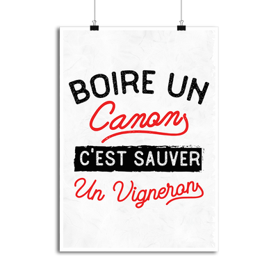 Affiche boire pour sauver