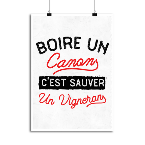 Affiche boire pour sauver