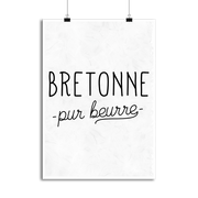Affiche bretonne pur beurre