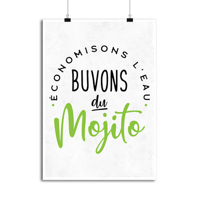 Affiche buvons du mojito