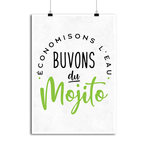 Affiche buvons du mojito