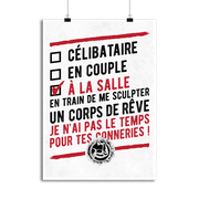 Affiche célibataire à la salle