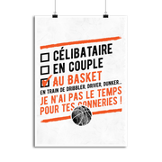 Affiche célibataire au basket