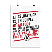 Affiche célibataire au foot