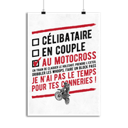 Affiche célibataire au motocross
