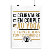 Affiche célibataire au yoga