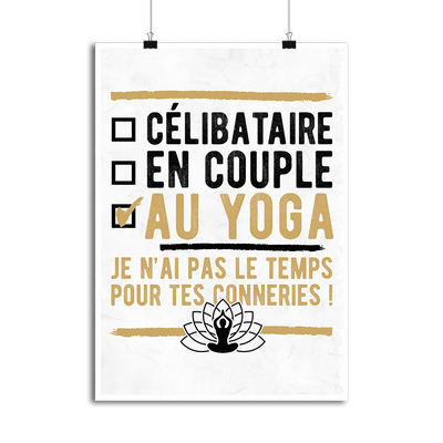 Affiche célibataire au yoga