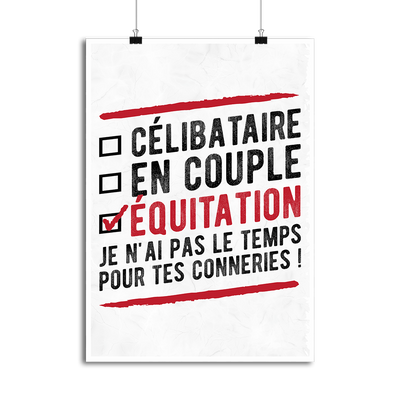 Affiche célibataire en couple équitation