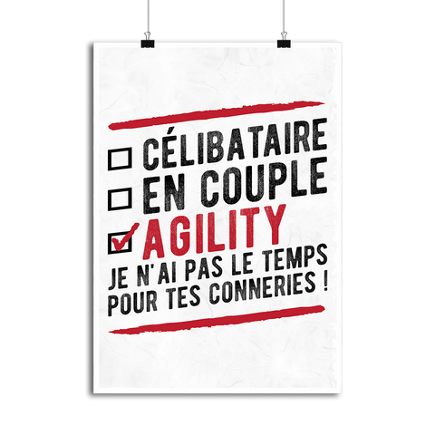 Affiche célibataire en couple agility