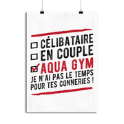 Affiche célibataire en couple aqua gym