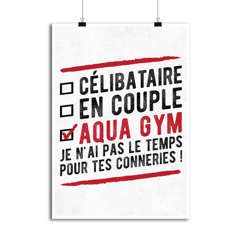 Affiche célibataire en couple aqua gym