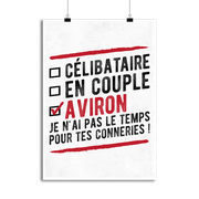 Affiche célibataire en couple aviron