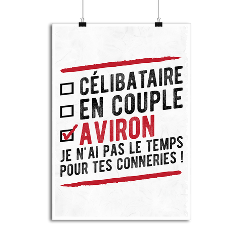 Affiche célibataire en couple aviron