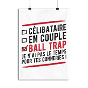 Affiche célibataire en couple ball trap
