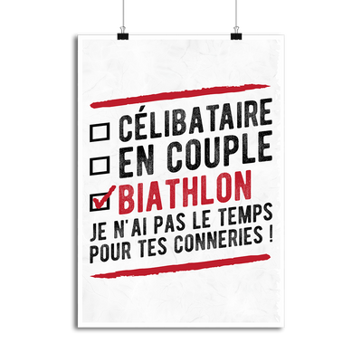 Affiche célibataire en couple biathlon