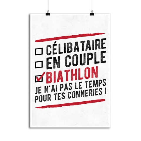 Affiche célibataire en couple biathlon