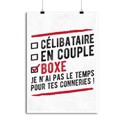 Affiche célibataire en couple boxe