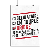 Affiche célibataire en couple bridge