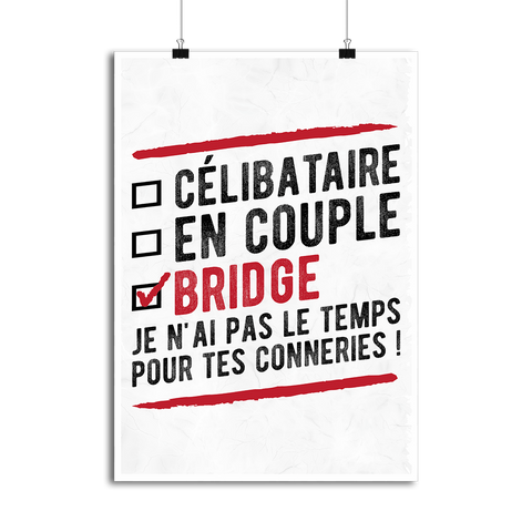 Affiche célibataire en couple bridge