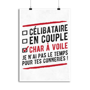 Affiche célibataire en couple char à voile