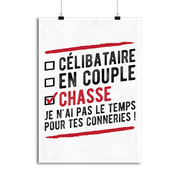 Affiche célibataire en couple chasse