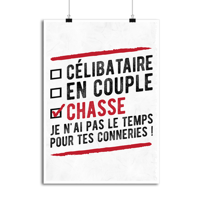 Affiche célibataire en couple chasse