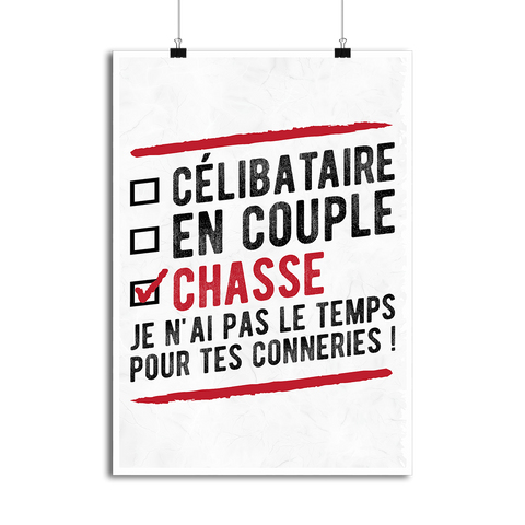 Affiche célibataire en couple chasse