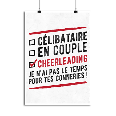 Affiche célibataire en couple cheerleading