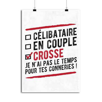 Affiche célibataire en couple crosse