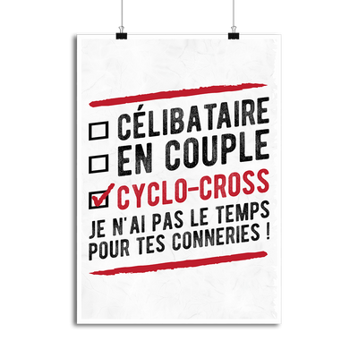 Affiche célibataire en couple cyclo-cross