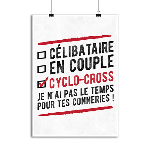 Affiche célibataire en couple cyclo-cross