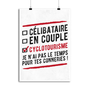 Affiche célibataire en couple cyclotourisme