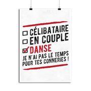 Affiche célibataire en couple danse