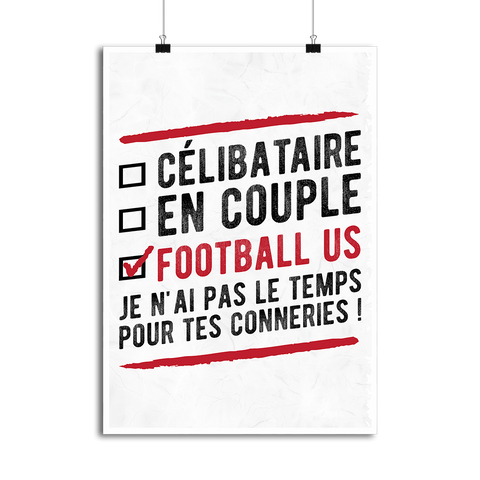 Affiche célibataire en couple football us