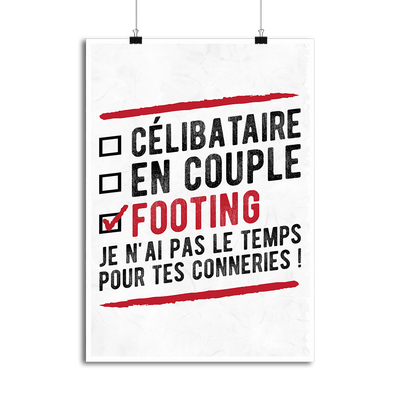 Affiche célibataire en couple footing